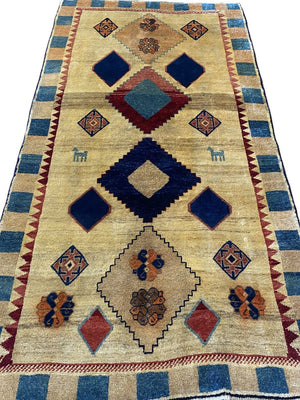 Hand-Woven Tribal Persian Gabbeh Rug