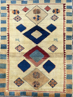 Hand-Woven Tribal Persian Gabbeh Rug