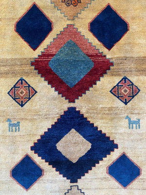 Hand-Woven Tribal Persian Gabbeh Rug