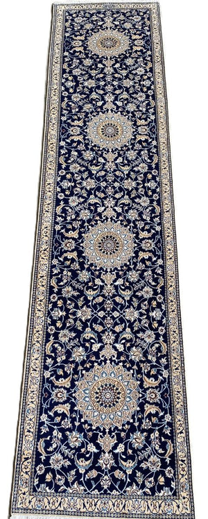 Fine Hand-Knotted Persian Naien Hall Runner