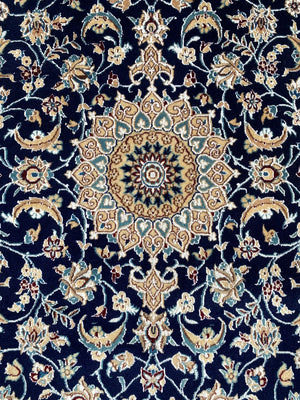 Fine Hand-Knotted Persian Naien Hall Runner