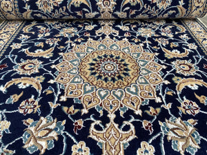 Fine Hand-Knotted Persian Naien Hall Runner