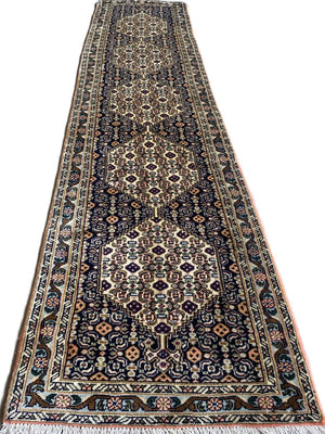 Hand-Knotted Persian Bidjar Hall Runner