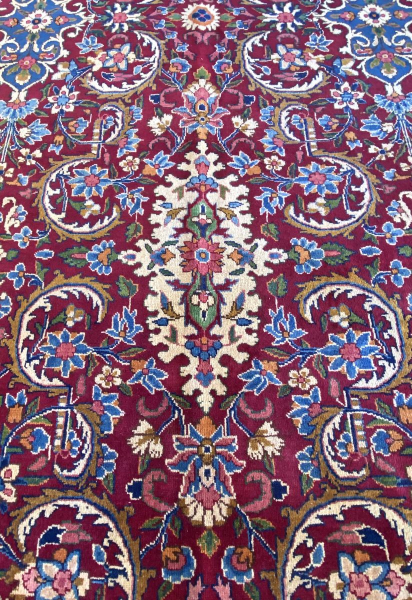 A Hand-Knotted Persian Yazd Carpet