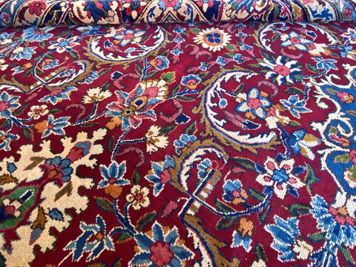 A Hand-Knotted Persian Yazd Carpet