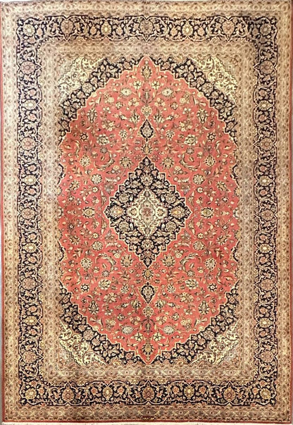 Fine Hand-Knotted Persian Kashan Carpet
