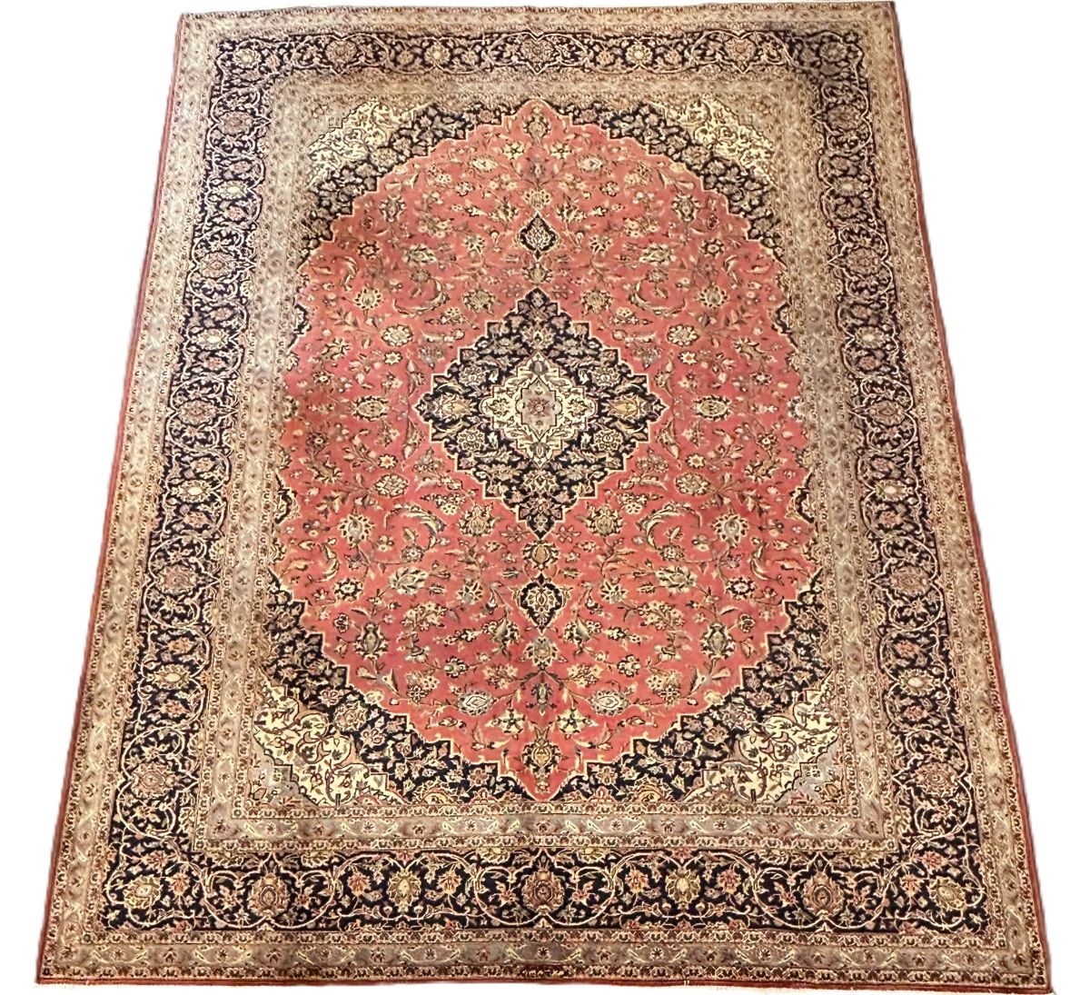 Fine Hand-Knotted Persian Kashan Carpet