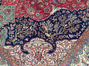 Circa 1970s Hand-Knotted Persian Tabriz Carpet