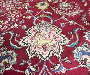 Hand-Knotted Persian Tabriz Carpet