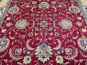 Hand-Knotted Persian Tabriz Carpet