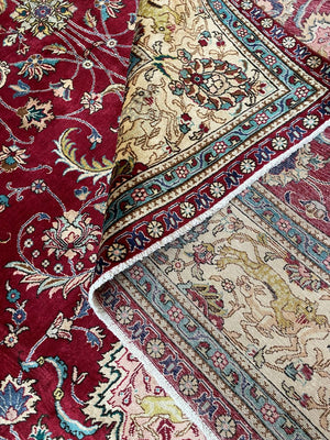Hand-Knotted Persian Tabriz Carpet
