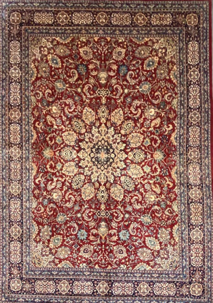 Hand-Knotted Persian Mahallat Carpet