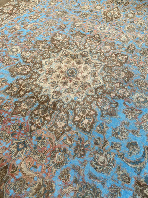 Handmade Vintage Over-dyed Persian Kerman