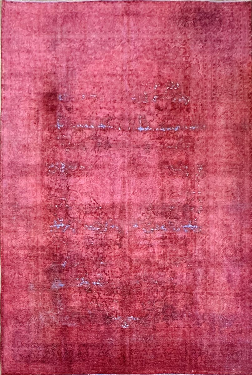 Handmade Vintage Over-dyed Persian Tabriz