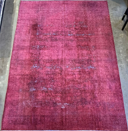 Handmade Vintage Over-dyed Persian Tabriz