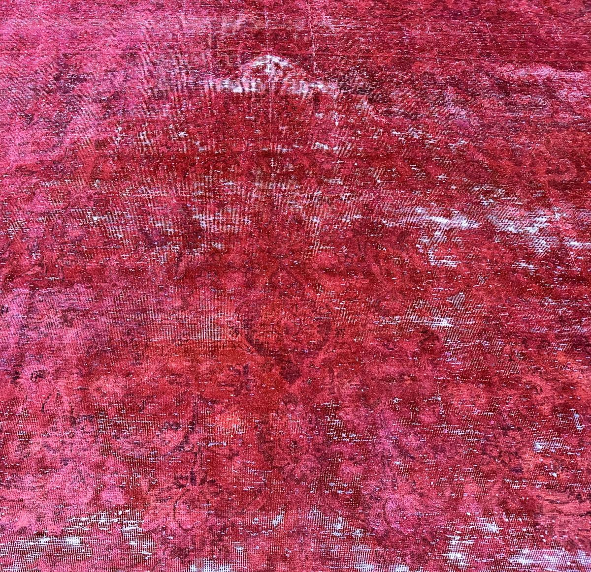 Handmade Vintage Over-dyed Persian Tabriz