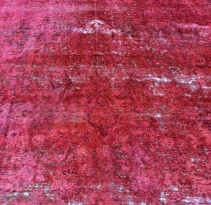 Handmade Vintage Over-dyed Persian Tabriz