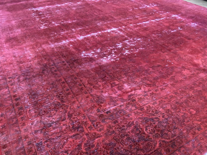 Handmade Vintage Over-dyed Persian Tabriz