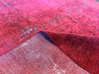 Handmade Vintage Over-dyed Persian Tabriz