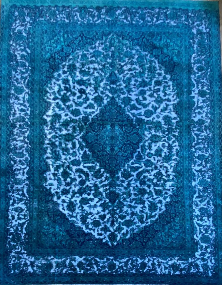 Handmade Vintage Over-Dyed Persian Tabriz