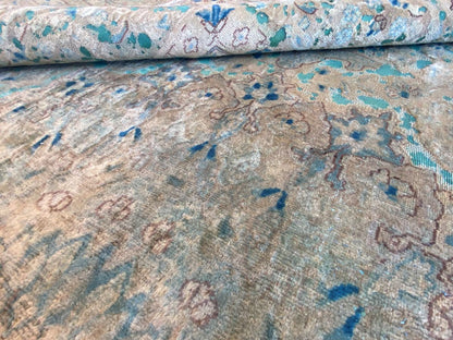 Handmade Vintage Over-Dyed Persian Kerman