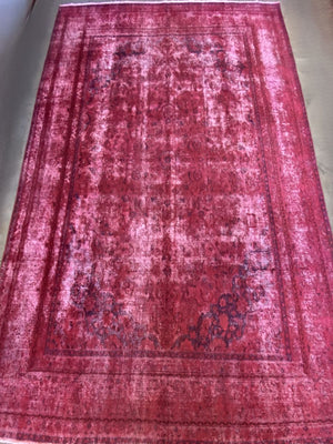 Handmade Vintage Over-dyed Persian Tabriz