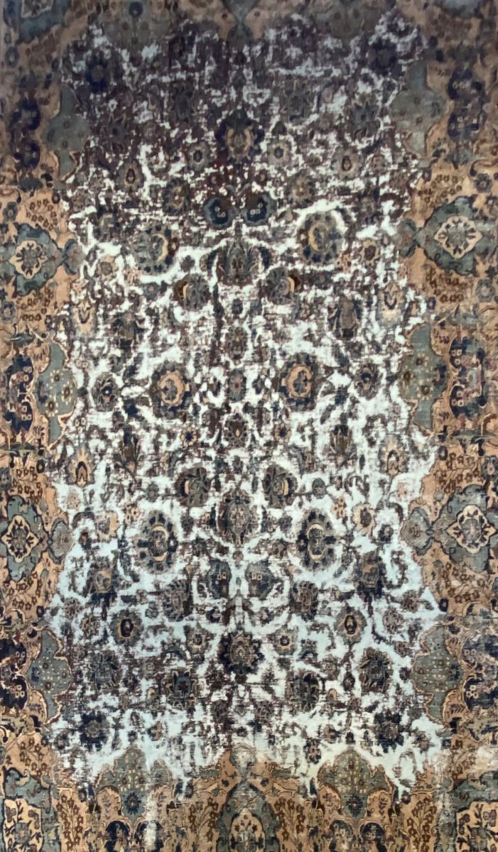 Handmade Vintage Over-dyed Persian Kerman