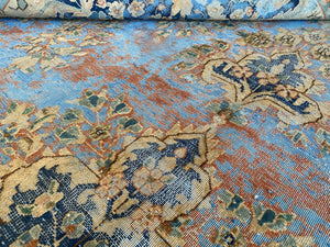 Handmade Vintage Over-Dyed Persian Kerman