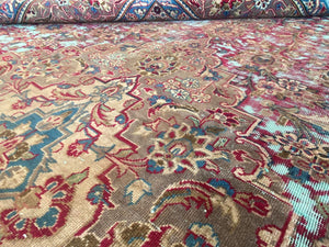 Handmade Vintage Over-dyed Persian Mashhad