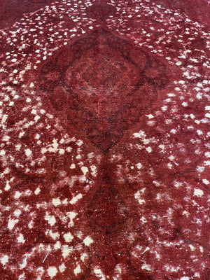 Handmade Vintage Over-dyed Persian Tabriz