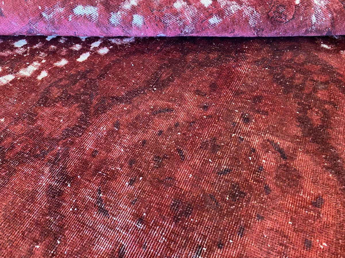 Handmade Vintage Over-dyed Persian Tabriz