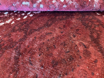 Handmade Vintage Over-dyed Persian Tabriz