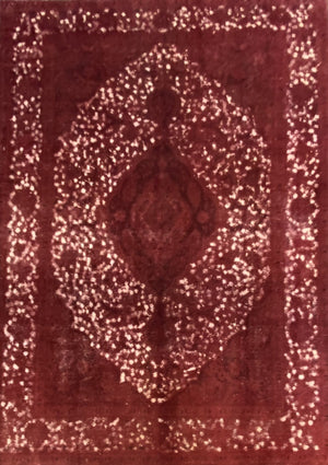 Handmade Vintage Over-dyed Persian Tabriz