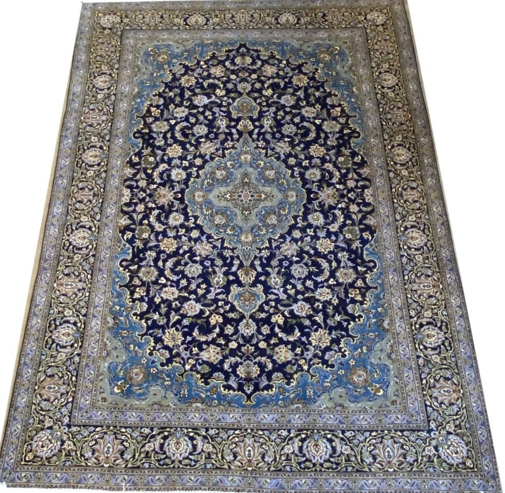 Superfine Hand-Knotted Royal Persian Kashan Carpet