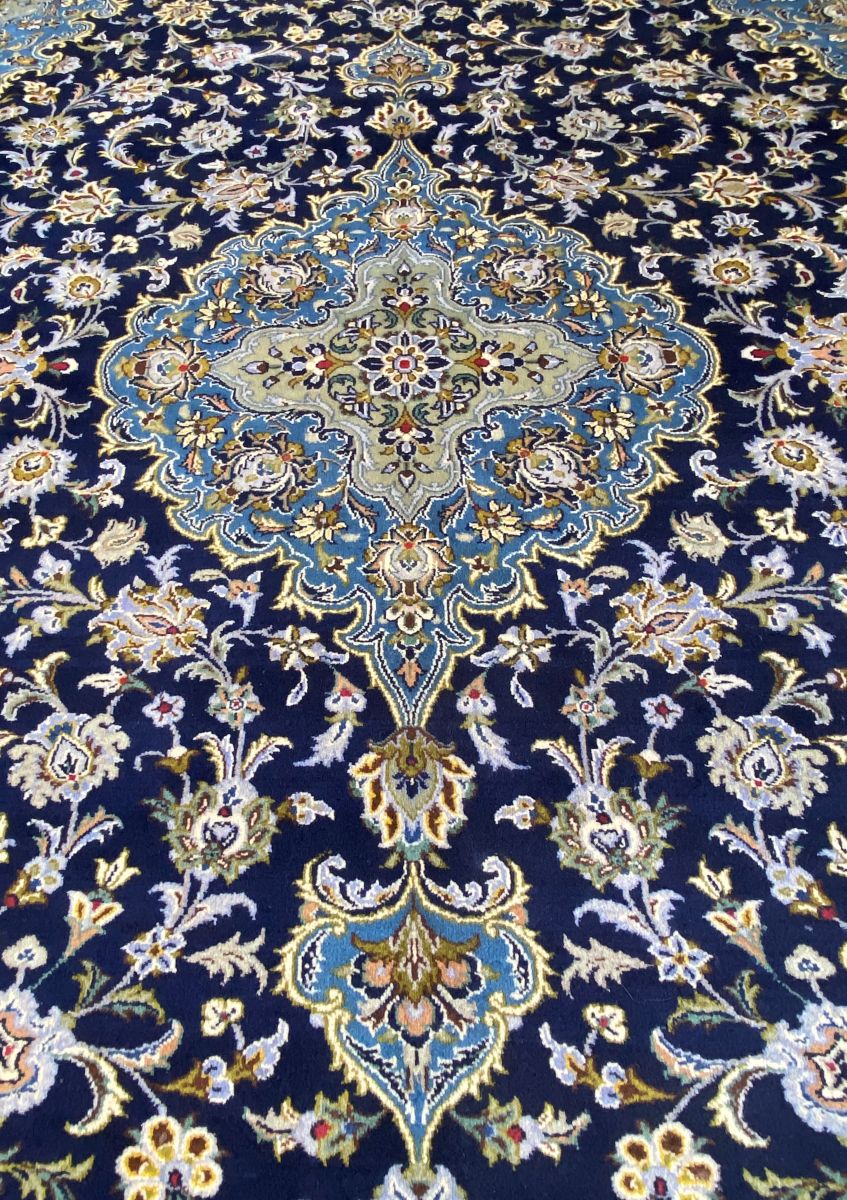 Superfine Hand-Knotted Royal Persian Kashan Carpet