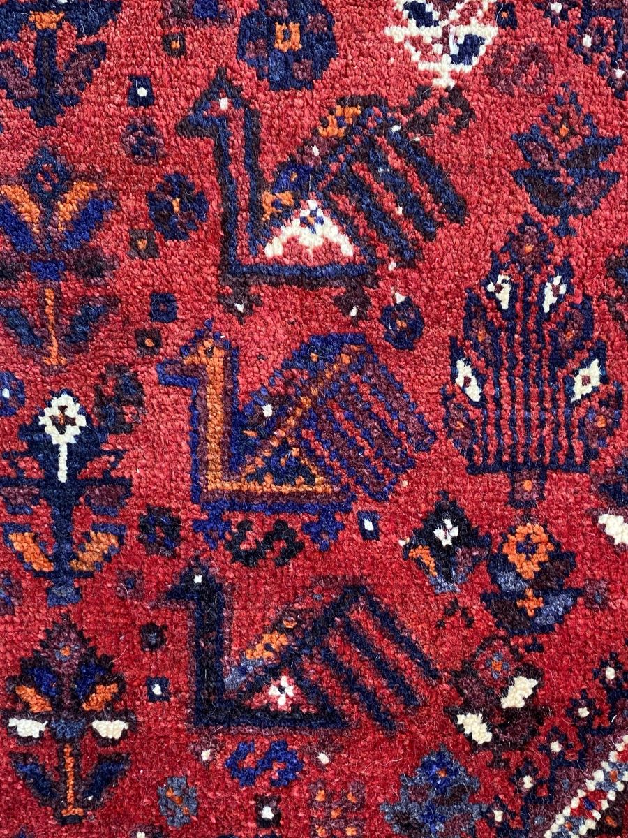 Hand-Knotted Nomadic Persian Qashqaie Carpet
