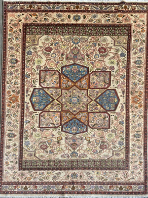 Rare Hand-Knotted Persian Bidjar Carpet