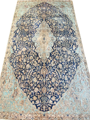 Handmade Vintage Over-dyed Persian Kerman