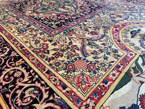 Rare Hand-Knotted Persian Bakhtiar Carpet