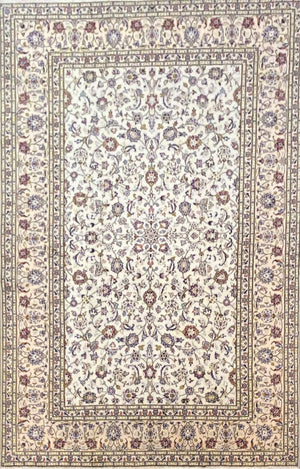 Hand-Knotted Persian Kashan Carpet