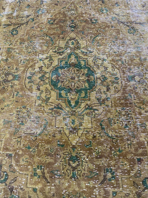 Hand-Knotted Vintage Over-dyed Persian Kerman