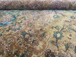 Hand-Knotted Vintage Over-dyed Persian Kerman