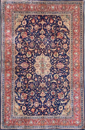 Hand-Knotted Persian Sarouq Carpet