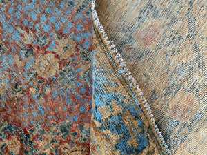 Handmade Vintage Over-dyed Persian Sabzevar