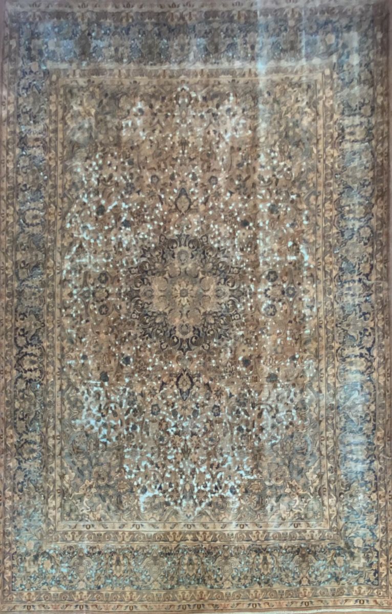 Handmade Vintage Over-dyed Persian Kerman