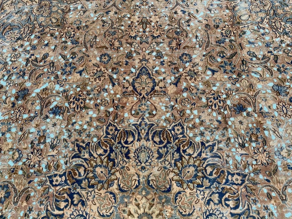 Handmade Vintage Over-dyed Persian Kerman