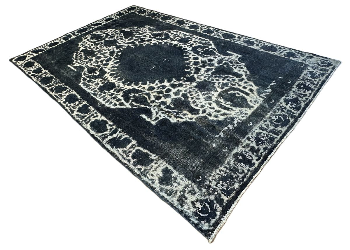 Handmade Vintage Over-dyed Persian Tabriz