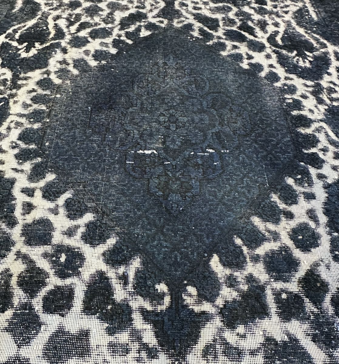 Handmade Vintage Over-dyed Persian Tabriz