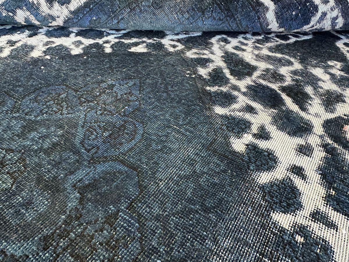 Handmade Vintage Over-dyed Persian Tabriz