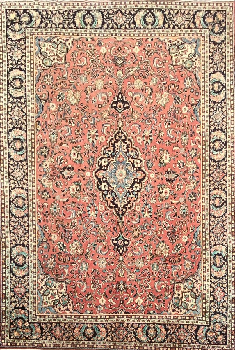 Hand-Knotted Persian Mahallat Carpet